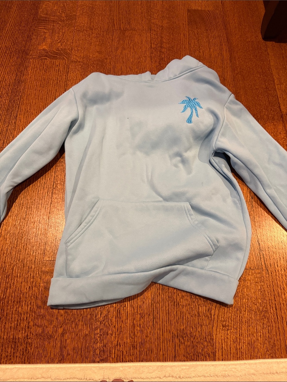 Women’s pink palm puff hoodie